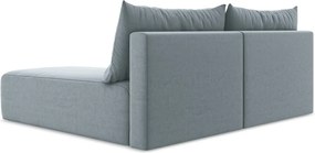 Син кадифен сгъваем/с място за съхранение ъглов диван (десен ъгъл) Kalena – Makamii