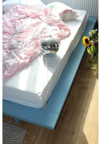 Светлосиньо двойно легло от масивен бор с включена подматрачна рамка 140x200 cm Japan – Karup Design