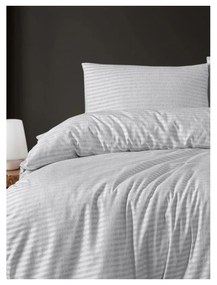 Светлосиво двойно удължено спално бельо с включен долен чаршаф 4 части 200x220 cm – Mila Home