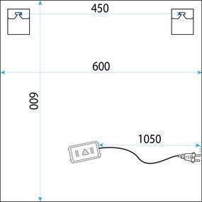 Огледало LED 60x60 YH-BL-12