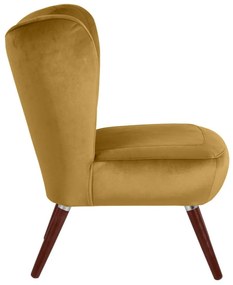 Жълт фотьойл Кадифе Sari - Max Winzer