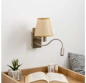 Brilagi - LED Аплик NUBILA 1xE27/25W/230V+LED/3W хром/светлокафяво