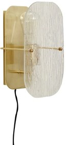 Стенна лампа за контакт в месингов цвят Ruffle – Hübsch