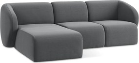 Сив кадифен ъглов диван (ляв ъгъл) Lani – Makamii