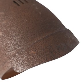 Селска настолна лампа ръждивокафява с дървена основа - Rax