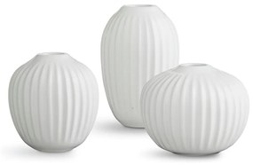 Комплект от 3 миниатюрни бели вази Hammershoi Hammershøi - Kähler Design