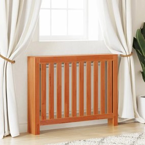 Параван за радиатор восъчнокафяв 108,5x19x84 см бор масив