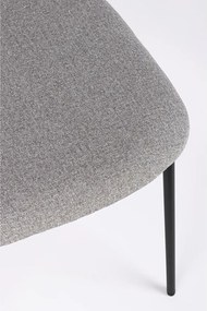 Сив тапициран трапезен стол Inka – Yes Everyday