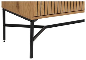 Нисък скрин от дъбов декор в естествен цвят 180x70 cm Jaipur – Actona