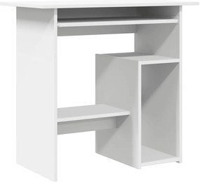 801364 vidaXL Бюро, бяло, 80x45x74 см, инженерно дърво