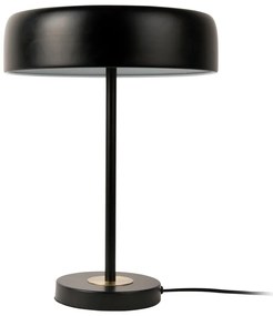 Черна настолна лампа с метален абажур (височина 40 см) Gold Disc - Leitmotiv