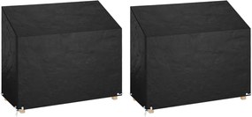3155390 vidaXL Калъф за градинска пейка 2 бр 8 капси 160x70x70/88см полиетилен