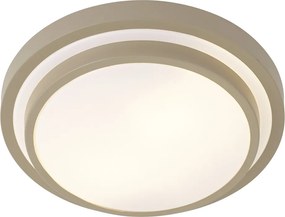 Модерна таванна лампа Taupe с бяло 34cm IP44 - Walden