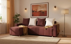 Ъгъл диван Odette-Brown Dark