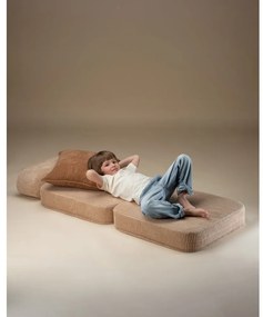 Светлокафяв детски стол от рипсено кадифе Flip – Wigiwama