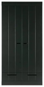 Гардероб от черен бор 94x195 cm Connect - WOOOD