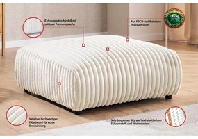 Кремава табуретка от рипсено кадифе Justin – Ropez