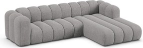 Сив шенилов ъглов диван (десен ъгъл) Lupine – Micadoni