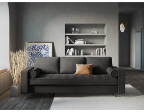 Тъмно сив разтегателен диван Santo - Milo Casa