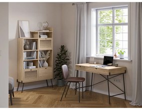 Етажерка за книги в дъбов декор в естествен цвят 95x170 cm Ecrin - Marckeric