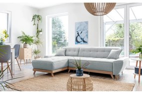 Светлосив разтегателен диван променлив ъглов диван Dazzling Daisy - Miuform
