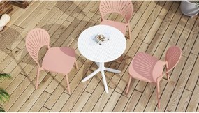 СОЛЕИЛ Пудрово розово - МОДЕРЕН СТОЛ ЗА КУХНЯ/ ГРАДИНА/ КАФЕНЕ (ВЕРТИКАЛНО ПОДРЕЖДАНЕ)