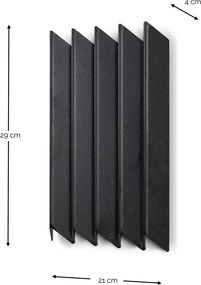 Черна метална стенна закачалка 21 cm Sensu – Spinder Design