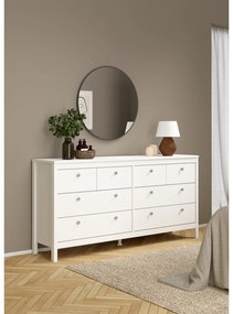 Бял нисък скрин 159x80 cm Madrid – Tvilum