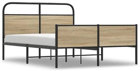 4100390 vidaXL Рамка за легло без матрак 120x200 см дъб сонома инженерно дърво
