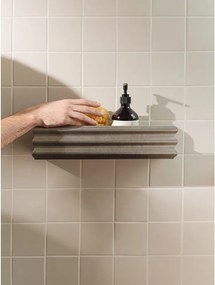 Стенен рафт за баня от неръждаема стомана в сребрист цвят Olbi – noo.ma