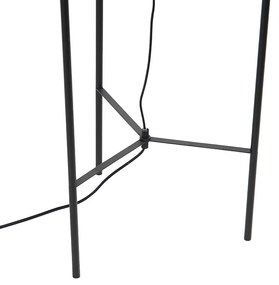 Дизайнерски подов аплик черен с опушено стъкло - Bliss