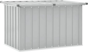 46258 vidaXL Градински сандък за съхранение, сив, 109x67x65 см