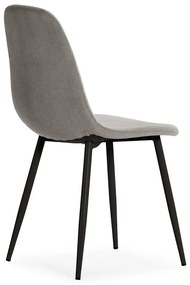 Светлосиви тапицирани трапезни столове в комплект 4 бр. Minka – Marckeric