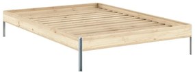 Двойно легло от масивен бор с включена подматрачна рамка в естествен цвят 140x200 cm Core – Karup Design