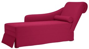 4009786 vidaXL Кушетка с болстер и десен подлакътник, виненочервен, кадифе