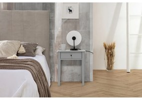 Светлосиво нощно шкафче от борова дървесина Bart - Marckeric