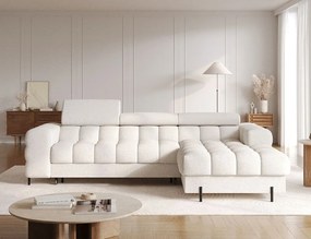 Ъглов диван Freyia-Бял-Десен