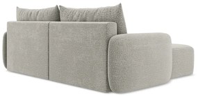 Светлосив разтегателен ъглов диван с място за съхранение (ляв ъгъл) Kalena – Makamii