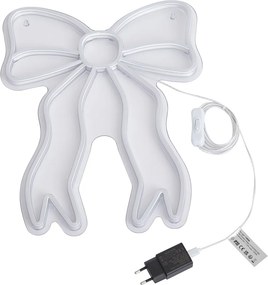 Неонова стенна лампа топло бяла с LED - Bow