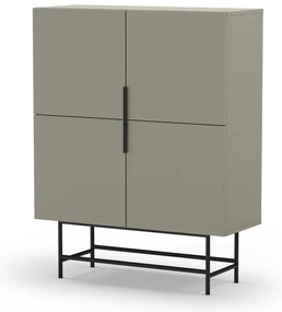 Зелено-сиво шкафче 100x128 cm Eldia – Marckeric