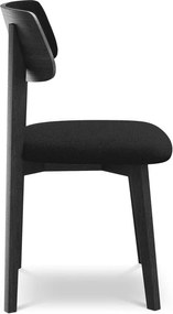 Черен трапезен стол от масивна дървесина Niu – Makamii