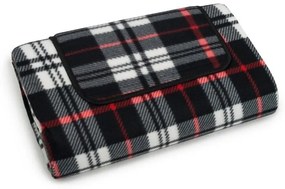 Карирано одеяло за пикник в черно