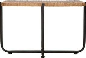 Черна/естествена ратанова масичка за кафе 55x75 cm Cebu – Mauro Ferretti