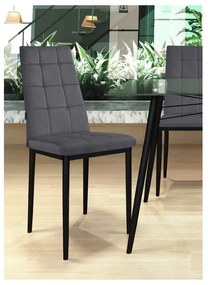 Антрацит кадифени трапезни столове в комплект от 2 бр. Becca – Støraa