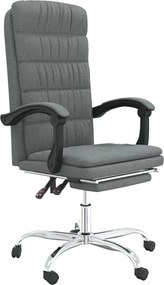 349648 vidaXL Наклоняем офис стол, тъмносив, текстил