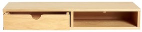 Нощно шкафче в дъбов декор с рафтове в естествен цвят Farsta - Woodman