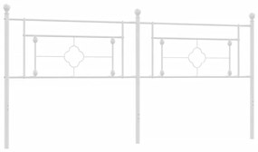 374426 vidaXL Метална табла за глава, бяла, 200 см