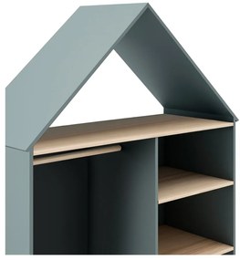 Отворен детски гардероб сиво-зелен 110x180x45 cm Estefania – Marckeric