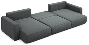 Тъмносив разтегателен ъглов диван с място за съхранение (U форма) Kapua – Makamii