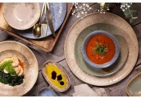 Bonna - Порцеланова чиния GOURMET ф27см 400мл SAND SNELL-(S-SAN SNL GRM 27CK)(ß)